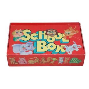 Vintage Animal Theme Cardboard School Box Lebanon Packaging Corporation